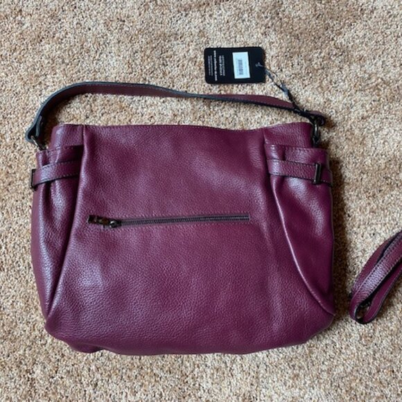 New w/Tags - Roberta M Shoulder Bag - Wine Leather - Picture 5 of 7